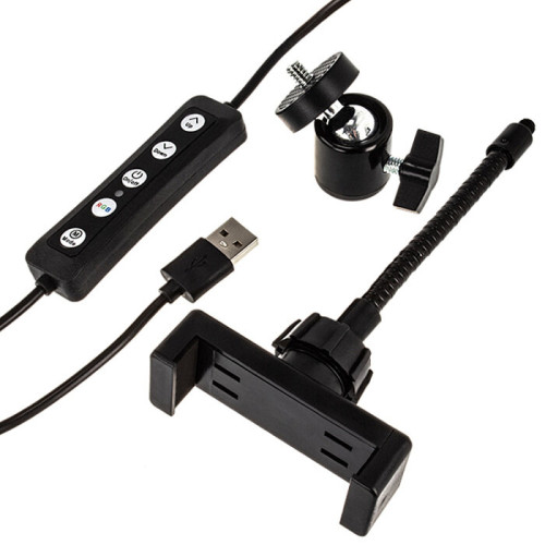 Кольцевая лампа WALKER  WLR-3350R со штативом 33 см, RGB свет