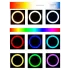 Кольцевая лампа No Name RGB 26 см цветная 
