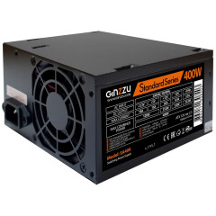 Блок питания Ginzzu SA400 ATX, 8cm fan, 20+4pin +4Pin, 2*SATA, 2*IDE Черный