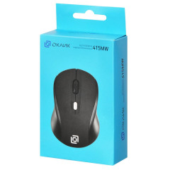 Мышь Оклик 415MW черный оптическая (1600dpi) беспроводная USB (3but)