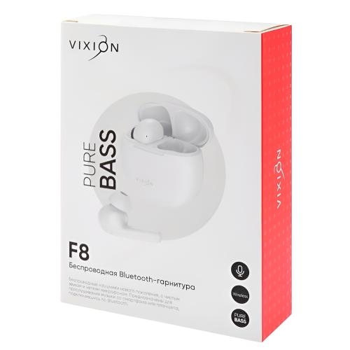 Гарнитура Bluetooth Vixion F8 белый