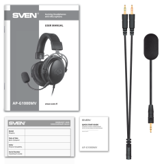 Гарнитура SVEN AP-G1000MV черный/красный