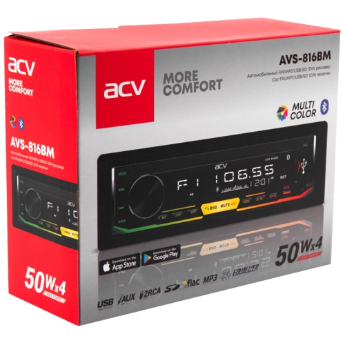 Автомагнитола-FLASH ACV AVS-816BW белый