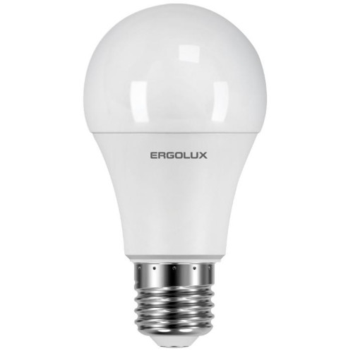 Лампочка E27 светодиод. Ergolux ЛОН LED-A60 Груша-15W-E27-4,5K 172-265В Холодн.