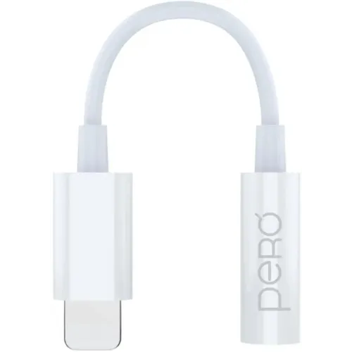 Кабель Lightning - AUX Jack 3.5mm Pero AD13 белый
