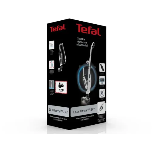 Пылесос вертикальный Tefal TY6737WH Dual Force, 2в1, беспроводной, белый