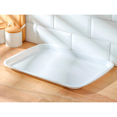 Поднос пластик NONAME, прямоугольный, 43х31,2х2,3 см, мрамор (101047)