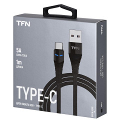 Кабель USB 2.0 A вилка - Type C 1 м TFN TFN-CKNUSBCUSB1MBK