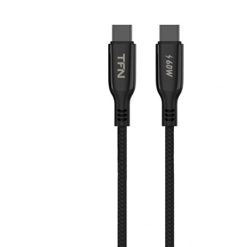Кабель USB 3.0 Type C - Type C 1,2 м TFN, TFN-C-BLZ-C C1M-BK черный