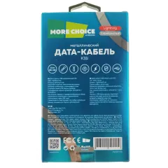 Кабель USB 2.0 A вилка - 8pin 1 м More choice K31i металл (Silver)