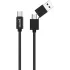 Кабель USB 3.0 A вилка - Type C 1+ USB-C 1 м Pero DC-07 черный (*2)