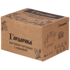 Кастрюля ГАРДАРИКА, чугунная., 4 л., крышка-сковорода (1304-4)