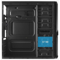 Корпус Aerocool Qs-180 черный w/o PSU mATX 1x80mm 2xUSB2.0 1xUSB3.0 audio