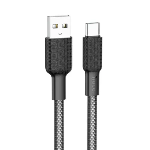 Кабель USB 2.0 A вилка - Type C 1 м HOCO X69 Black White