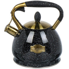 Чайник со свистком Daniks GS-04517G, индукция, нерж., черный, 3 л.(446895)