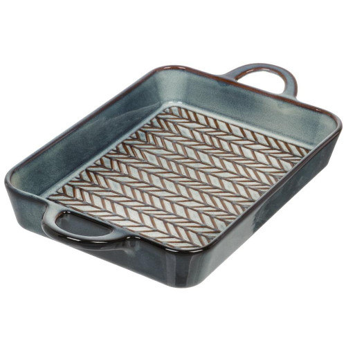 Форма для выпечки керамика Attribute Glaze, прямоугольная,21х36х5 см,сине-корчн.(ABG007)(483597)