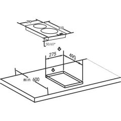 Стол электрический OASIS P-SBD домино (*7)