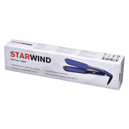Щипцы-гофре STARWIND SHE-6620 синий