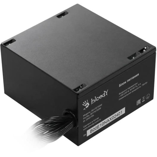 Блок питания Bloody 700W BD-PS700W LED ATX 80 PLUS WHITE (20+4pin) APFC 120mm fan 6xSATA RTL