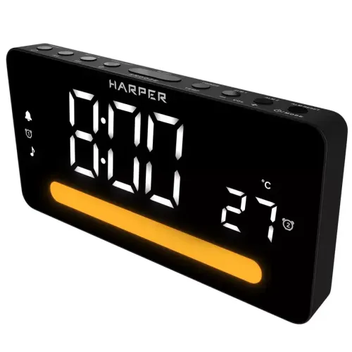 Радиочасы HARPER HCLK-5030 черный, белый