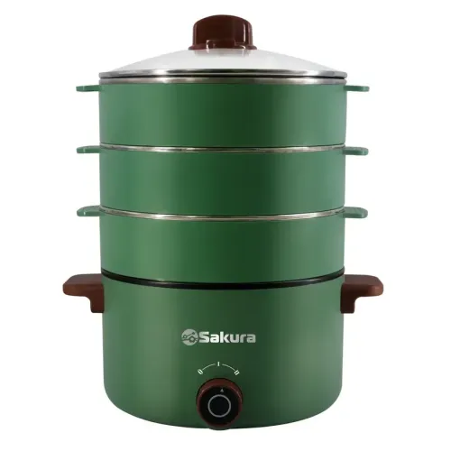 Пароварка SAKURA SA-7218GR, 8 л.