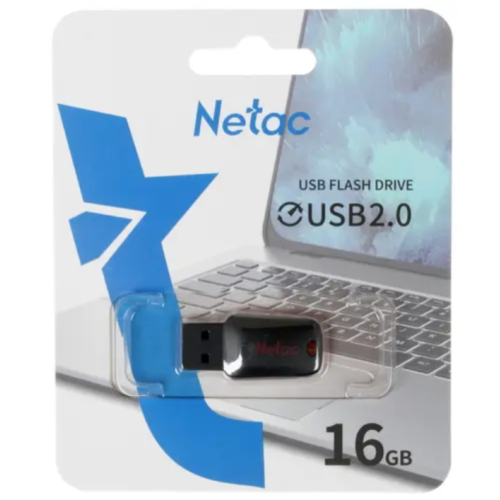 Карта USB2.0 16 GB NETAC U197 NT03U197N-016G-20BK черный/красный
