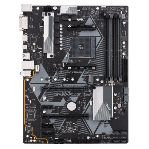 М/П SOC-AM4 Asus PRIME B450-PLUS 4xDDR4 ATX AC`97 8ch(7.1) GbLAN RAID+DVI+HDM