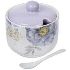 Сахарница доломит Daniks, Флорина, с ложкой, 500 мл. (419439)