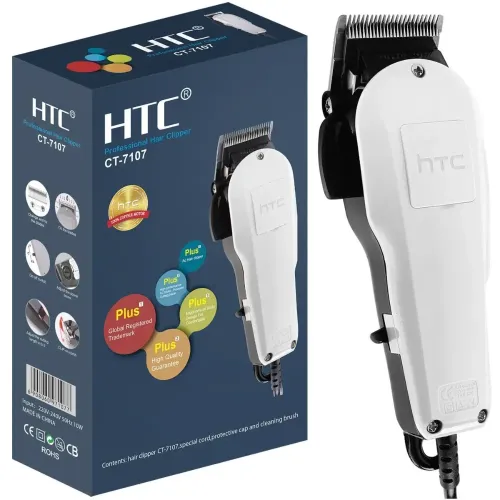 Машинка для стрижки HTC CT-7107 белая (сет)