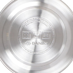 Чайник со свистком Daniks MSY-078B, индукция, нерж., черный, дер.ручка, 2,5 л.(347884)