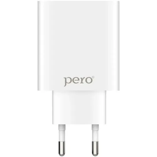 СЗУ Pero TC02 2.1A  + кабель Lightning 8-pin белый (*7)