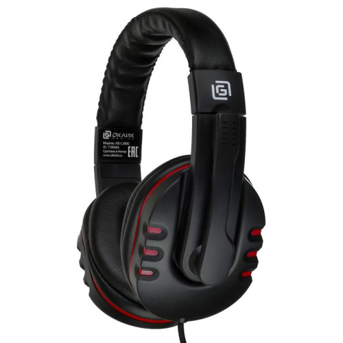 Гарнитура Oklick HS-L380G черный/красный