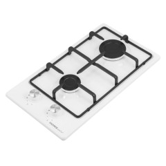 Стол газовый HOMSair HGE323GCWH белый домино