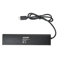 Коммутатор USB 2.0 DIGMA HUB-7U2.0-UC-B 7порт. черный
