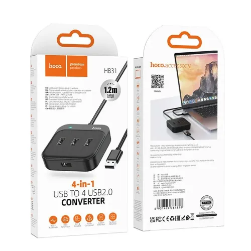 Коммутатор USB 2.0 HOCO HB31 1,2 м
