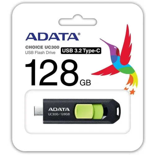 Карта USB3.0 128 GB A-DATA ACHO-UC300-128G-RBK/GN UC300 Type C черный/зеленый