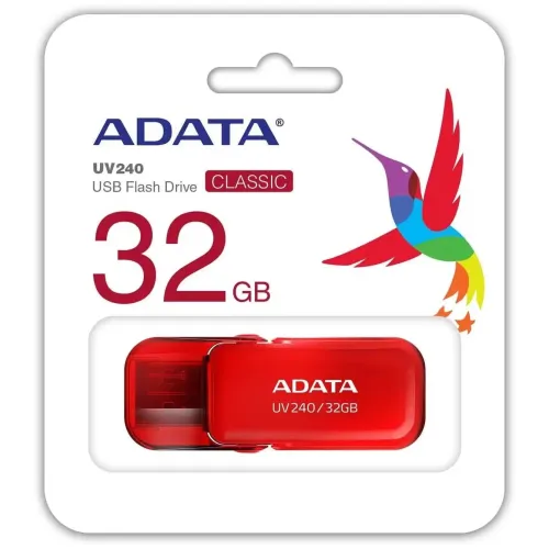 Карта USB2.0 32 GB A-DATA UV240 AUV240-32G-RRD USB2.0 красный