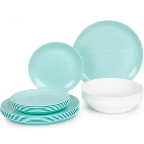 Набор столовый LUMINARC Diwali Light Turquoise and White, 18 пр. (P5912)