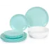 Набор столовый LUMINARC Diwali Light Turquoise and White, 18 пр. (P5912)