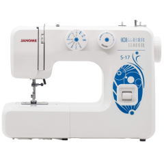 Швейная машина JANOME S-17 белый/синий