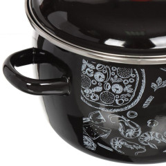 Кастрюля APPETITE Chilli, эмаль, индукция, черная, 3,0л (1МС181Р)(310972)