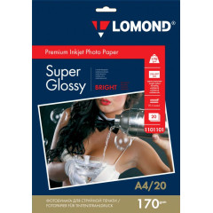 Бумага LOMOND A4 170г/м2 20л.,cуперглянцевая (1101101)