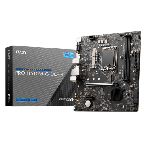 М/П SOC-1700 MSI PRO H610M-G 2xDDR5 mATX AC`97 8ch(7.1) GbLAN+VGA+HDMI+DP
