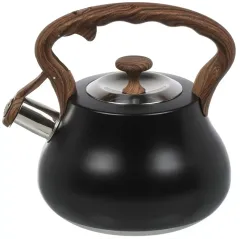 Чайник со свистком Daniks GS-04052B-1, индукция, черный антрацит, 2,8 л.(480200)