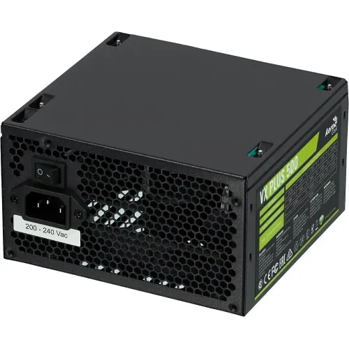 Блок питания Aerocool ATX VX PLUS 500W  (24+4pin) 120mm fan 3xSATA 3xMolex FDD RTL