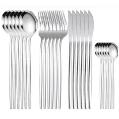 Набор столовых приборов Ademua Home, 24 пр., сталь (круглые)