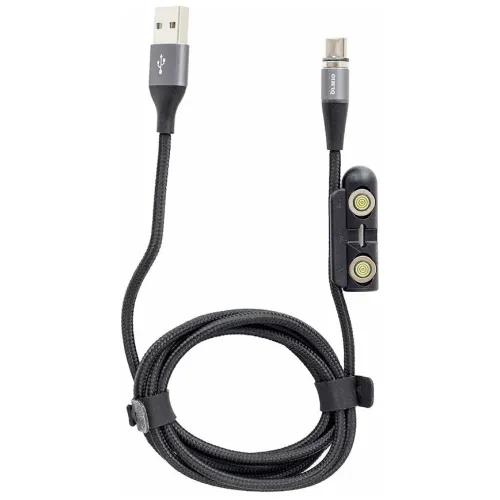 Кабель USB 2.0 A вилка - 8pin/microUSB/Type C 1.2 м Olmio Магнитный