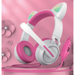 Гарнитура QUMO (33035) Game Cat White&pink