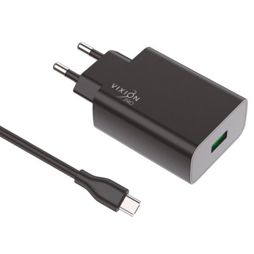 СЗУ Vixion VH-02m 2.4A Smart IC + кабель microUSB PRO черное