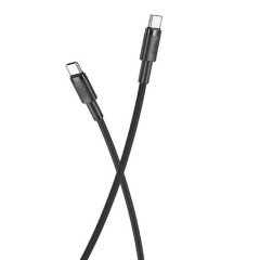 Кабель USB 3.0 Type-C - Type-C 1,5 м NB-Q199 поддержка PD, нейлон, черный